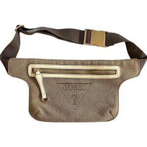 Guess Tweed Tan Belt Bag​​​​​​​